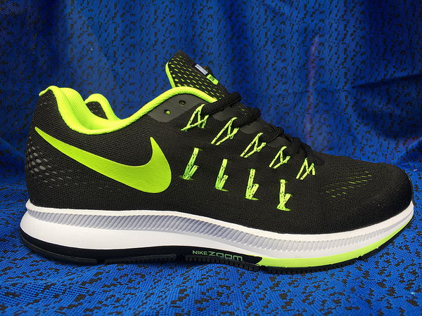 Mens Nike Zoom Pegasus 33 Black Fluorescence Green 40-45 Factory Outlet
